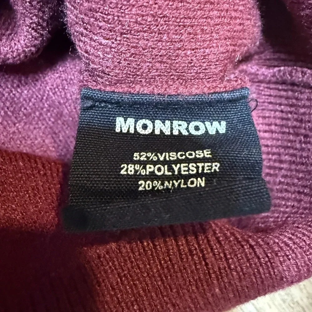 Monrow Supersoft Sweater Knit‎ Sweatsuit Top Joggers  in Rhubarb Red Size S